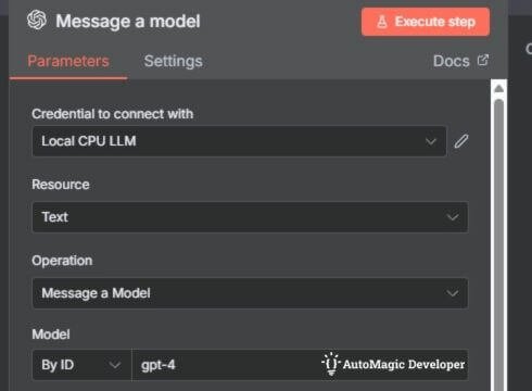n8n settings for the ai virtual assistant setup